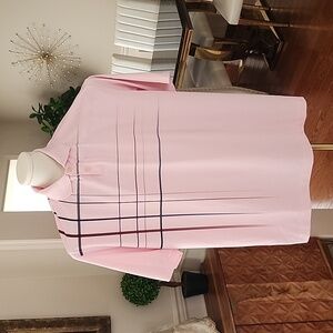 Men's pink Nike golf collar shirt